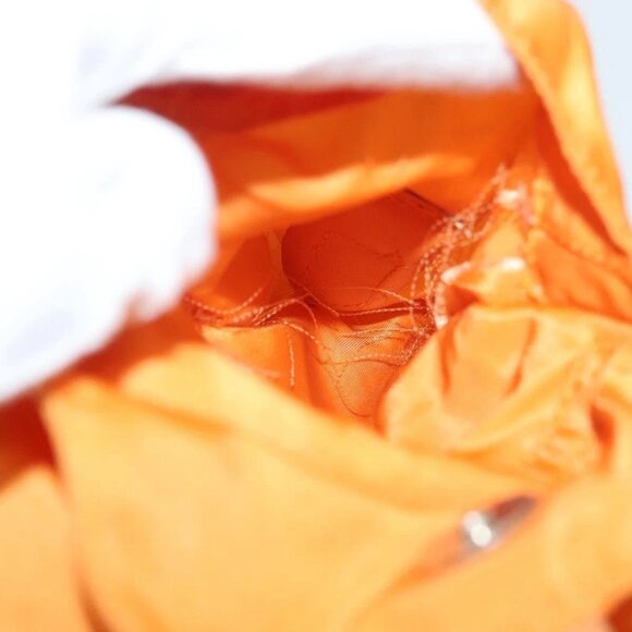 PRADA Backpack Nylon Orange Silver Auth 140110 - Picture 12 of 16